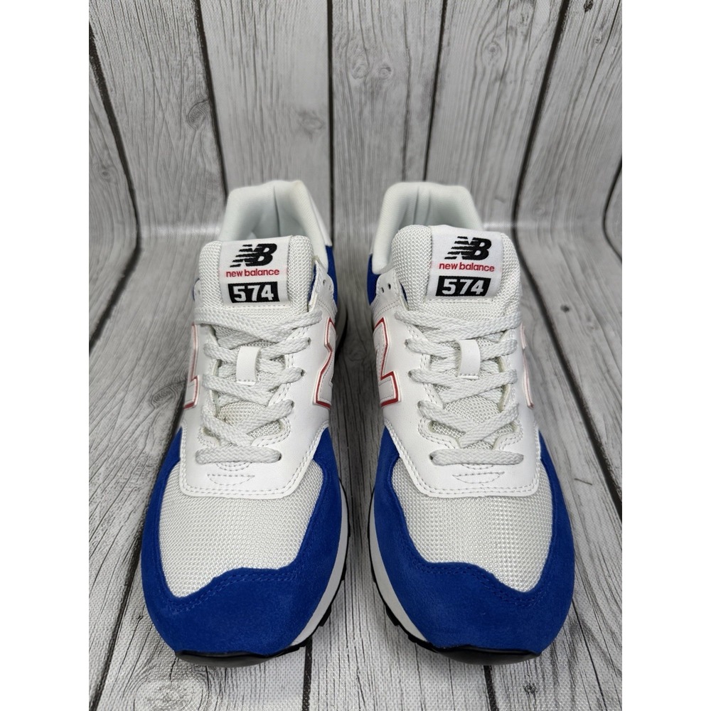 New Balance 574 U574VN2 Men's Size 9.5 Blue White Red Classic Sneakers EUC